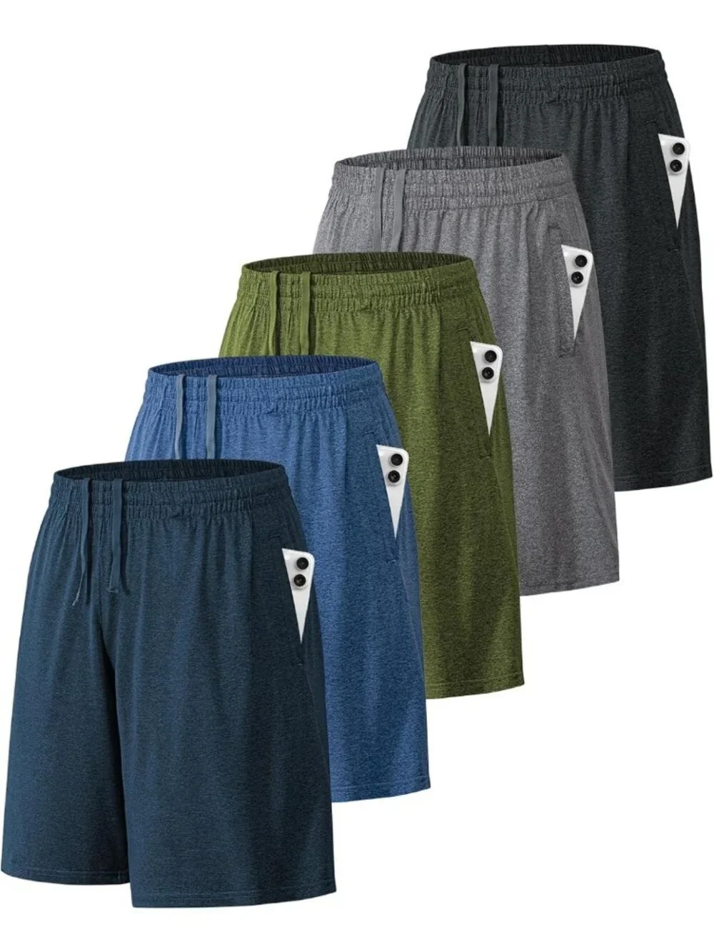 Men's Quick-Dry Athletic Shorts with Pockets | Lightweight Workout Shorts